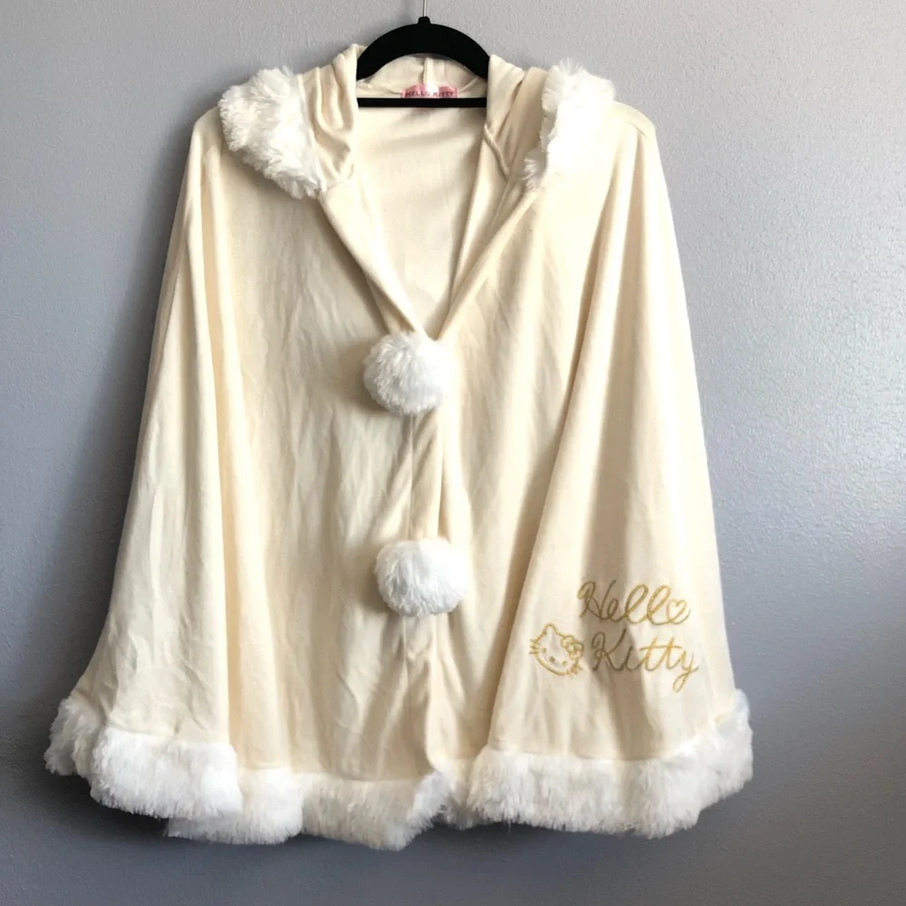 Hello Kitty Hooded Wrap Around Poncho
